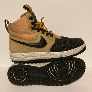 Nike lunar force 1 duck boot metallic gold
